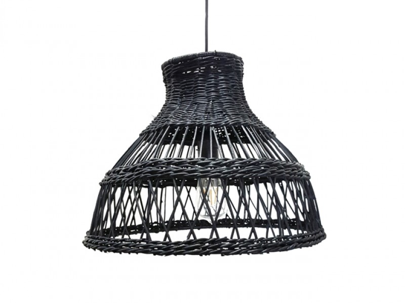 Black Rattan Lampshade - Small Black Rattan Lampshade - Small